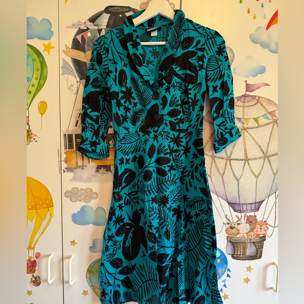 Nooworks Betty dress small turquoise